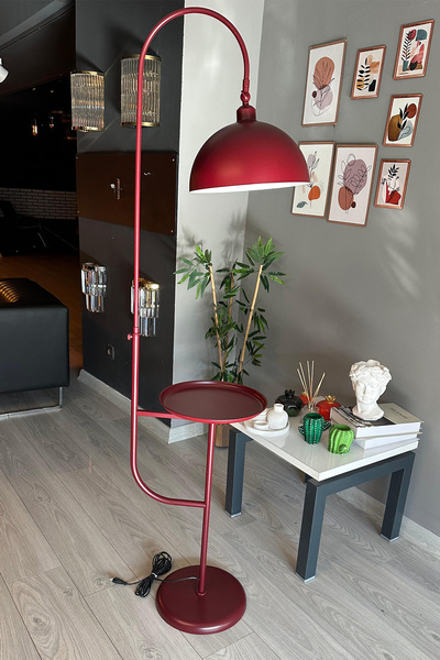 Bamyum Vişne Çürüğü lambader Hareketli Başlık Sehpalı Modern Dekoratif Metal Oturma Odası Çalışma Odası