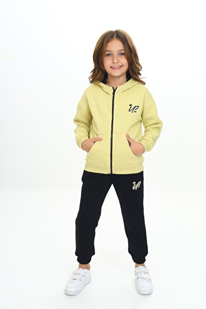 Toontoy Κοριτσίστικο Σετ Φόρμας με κουκούλα Φερμουάρ με τύπωμα