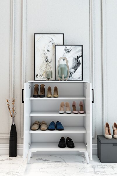 DMC Home Beyaz Ayakkabılık - 95x70x35 - %100 MDF