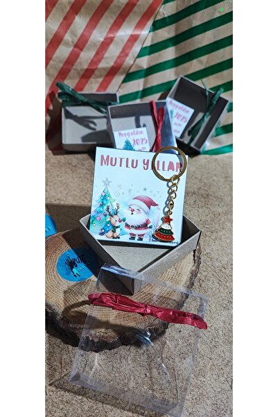 Butenin Atölyesi Yeni yıl, Happy New Year, Yılbaşı hediyesi çam ağacı figürlü...
