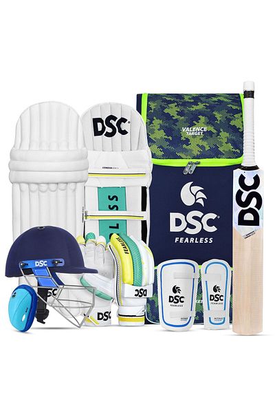 DSC |1500152 | Premium Cricket Kit with Helmet | Kashmir Willow Bat  |Right Hand Batsman| Size : Men