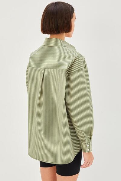 Allyco Cămașă din bumbac cu dungi confortabile