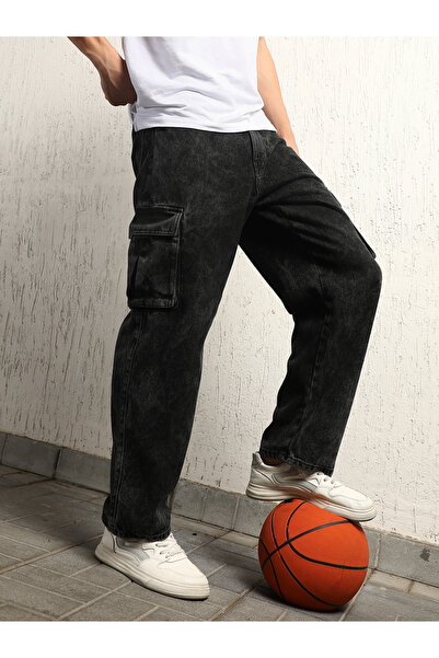 Hubberholme By Styli Mid Rise Relaxed Fit Cargo Jeans