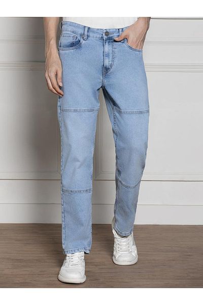 Dennis Lingo By Styli Mid Rise Relaxed Fit Panelled Stretchable Jeans