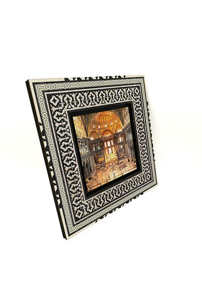 Sadrazam Masă MDF imprimată în interiorul Moscheei Hagia Sofia 20x20 Krt-9