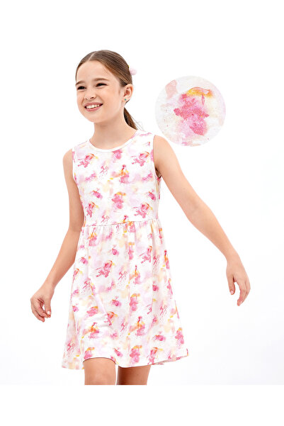 Primo Gino Primo Gino Sleeveless One Piece Frock Floral Print - White
