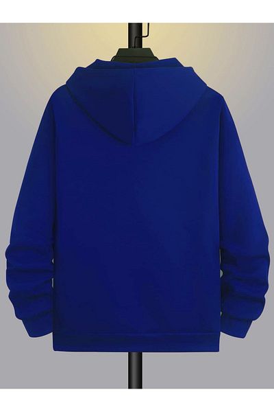 modaberry Hanorac cu logo triunghi 3 piese Cardigan cu fermoar - Negru Gri Sax Albastru Imprimat Oversize Glugă de iarnă