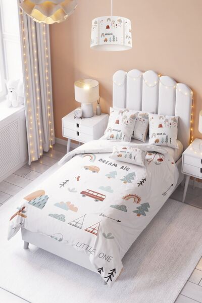 dekomingo طقم غطاء لحاف للأطفال والرضع بنمط استوائي ناعم من ترافيك (بدون ملاءة)