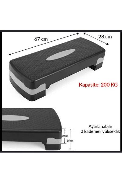 ÇAKABEY 2 Stage Step Board - Step, Sports, Fitness, Physical Therapy, Pilates