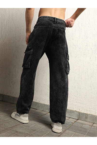 Hubberholme By Styli Mid Rise Relaxed Fit Cargo Jeans