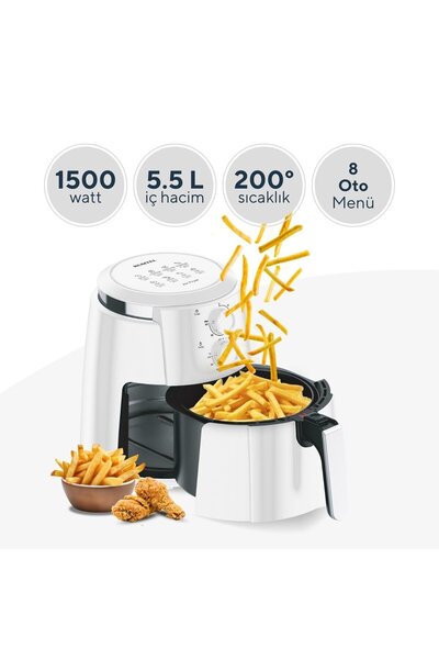 KUMTEL Beyaz XL Fastfryer (Yağsız Fritöz Airfryer) HAF-01