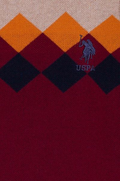 U.S. Polo Assn. Pulover tricot roșu pentru băiat