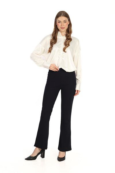 WOMENJ Trendy Waist and Leg Gathering Stylish Look Leggings Pants