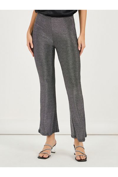 Styli Glitter Look Stretch Flared Pants