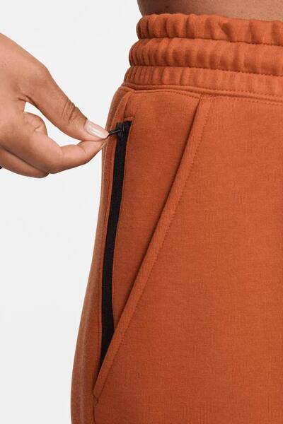 Nike Sportswear Tech Fleece Standart Fit Mid Rise Jogger Kadın Eşofman Altı Turuncu