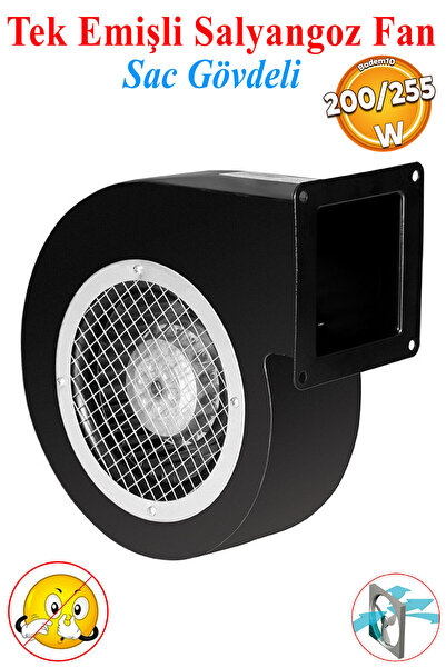 Badem10 Havalandırma Aspiratörü Salyangoz Fan BDRS160-60 Tek Emişli Kirli Hav...