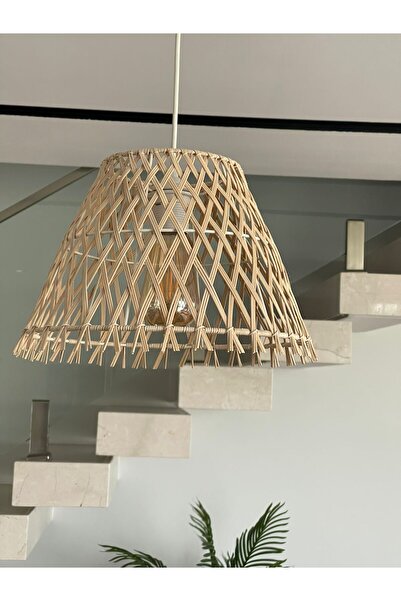 Mady Aksesuar Bambu Sarkıt Avize Aydınlatma Kış Bahçesi Bohem Özel Tasarım 30 cm