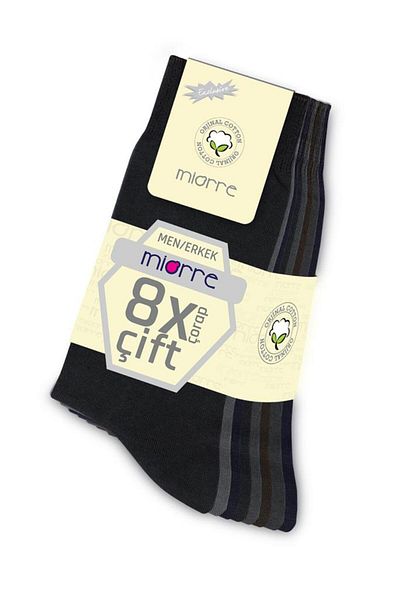 Miorre Viscose Combed Cotton 8-Piece Men's Socks