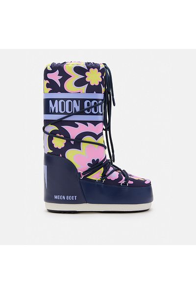 MOON BOOT 80D for Woman/Girl 1402940 -Jb10 Moon Boot Icon Flower Lilac/Cyber Lime Boots