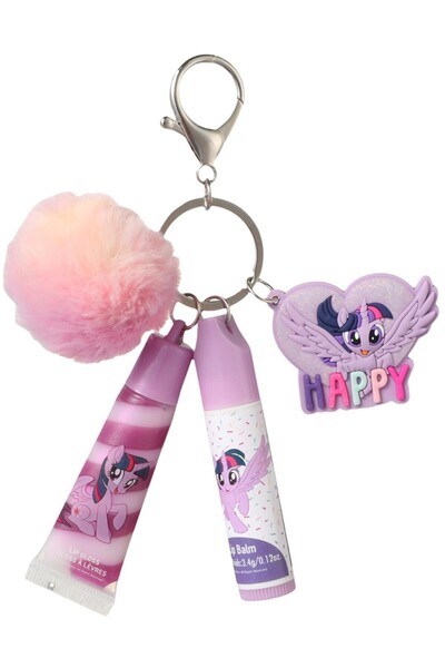 Miniso My Little Pony Lisanslı Ponpon Anahtarlıklı Dudak Bakım Seti