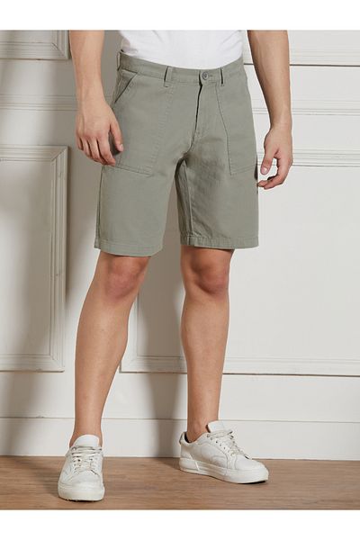 Dennis Lingo By Styli Solid Relaxed Fit Shorts with Belt Loops
