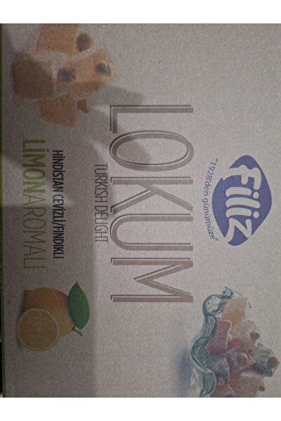 FİLİZ LOKUM TURKISH DELIGHT HİNDİSTANCEVİZLİ FINDIKLI LİMON AROMALI 2,5 KG