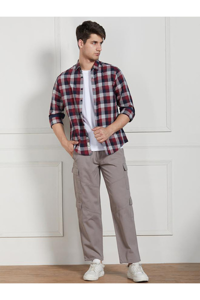 Dennis Lingo By Styli Cotton Lycra Stretchable Relaxed Fit Cargo Trousers