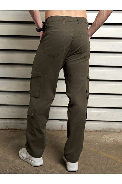 High Star By Styli Solid Loose Fit Mid Rise Cargo Pants