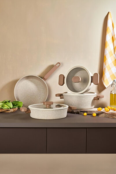 LAVONNI Valeria 28 cm Granite Oblate Pot with Silicone Edge