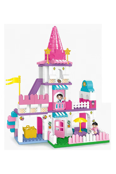 Fab N Funky Dream Castle Building Set for Kids 146-Piece, Creative Construction Toy, Enhances Motor Skills