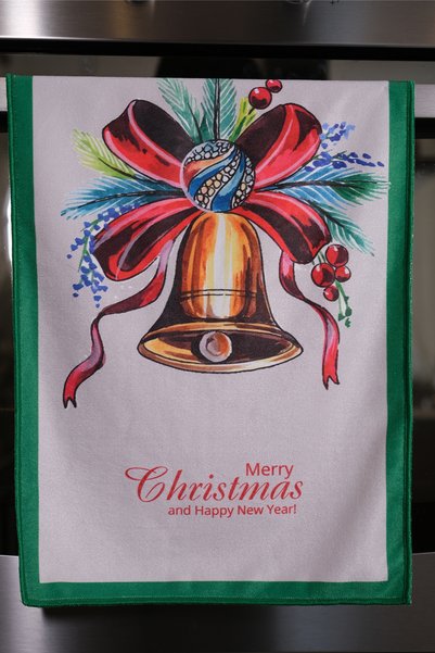 moris home CHRISTMAS PATTERNED SET OF 3 30X50 KITCHEN TOWELS