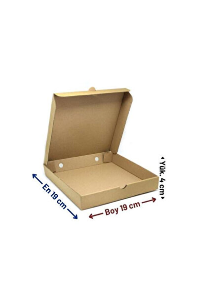 AMBALAJ MARKT Pizza Kutusu 19x19x4 Cm Esmer 25 Adet