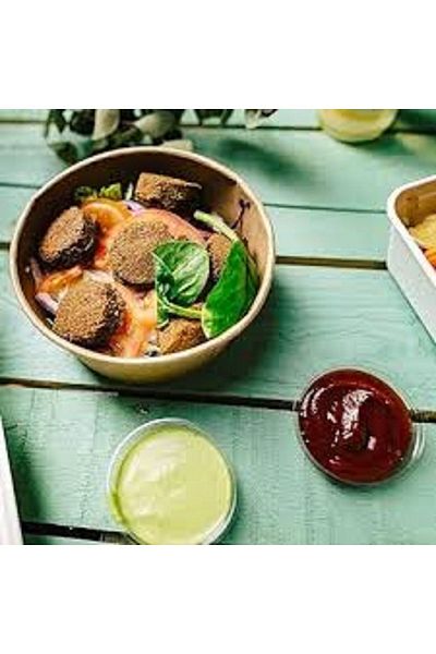 Kraft 750Cc Organic Salad Bowl with Lid - 10 Pcs
