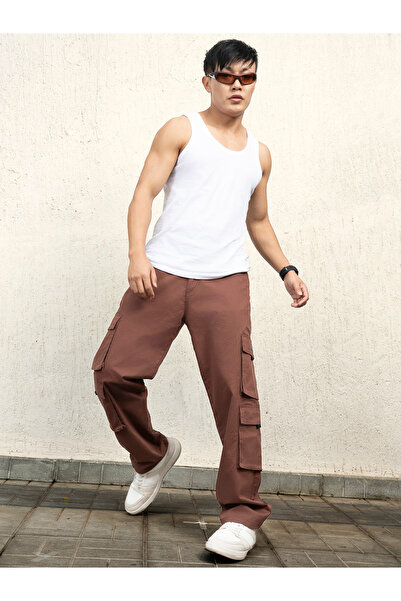 Hubberholme By Styli Loose Fit Mid Rise Double Flap Cargo Pants