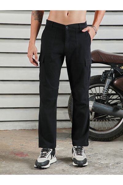 High Star By Styli Straight Leg Mid Rise Cargo Pants