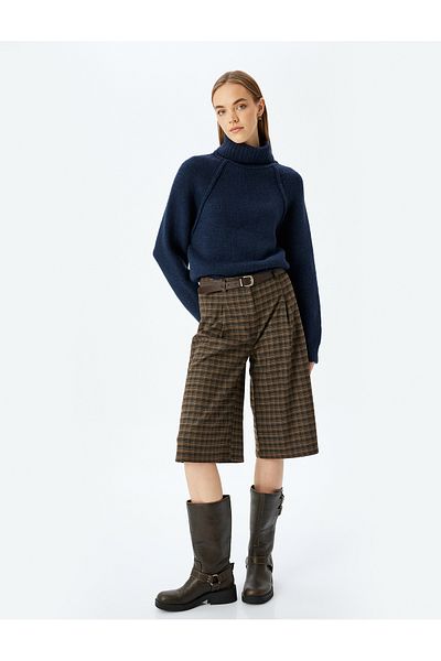 Koton Turtleneck Stitching Detail Long Sleeve Knitwear Sweater