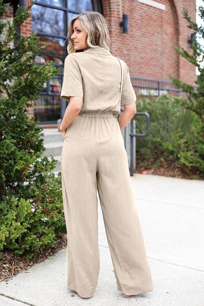 Barbora Linen Casual Overalls