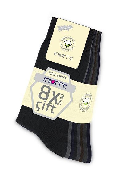 Miorre Viscose Combed Cotton 8-Piece Men's Socks