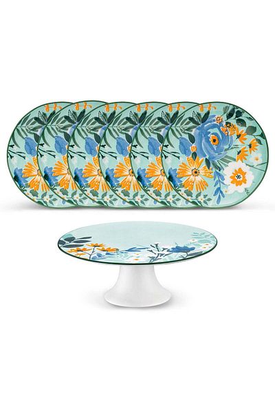 Jumbo Floral 7 Piece Cake Set