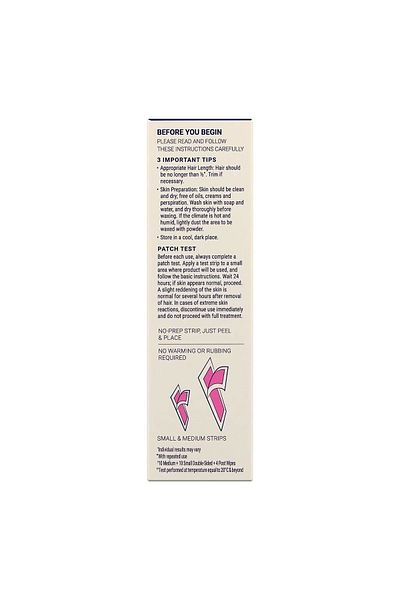 Nair Wax Ready Strips 40 Wax Strips + 4 Post Wipes