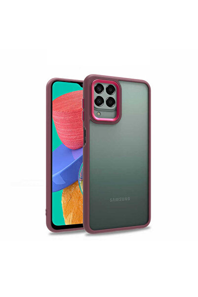 halkhouse Samsung Galaxy M33 Kılıf Renkli Kamera Çerçeveli Silikon Esnek Şık ...