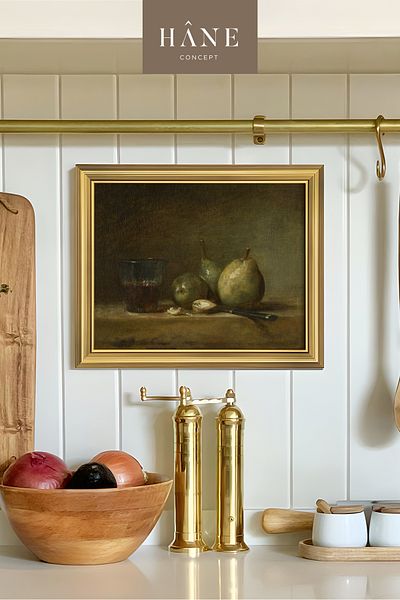 Hane Concept Vintage ζωγραφική με στάμπα φρούτων, τοίχος γκαλερί, καλλιτεχνική εκτύπωση, διακόσμηση κουζίνας