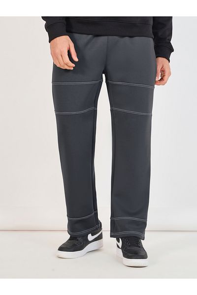 Styli Twin Needle Contrast Stich Oversized Joggers