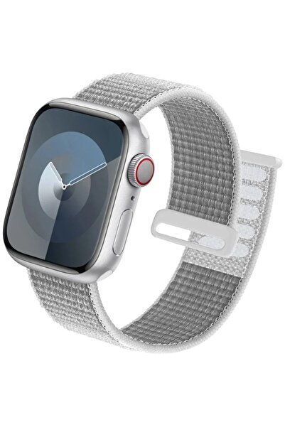 Alstrap Apple Watch 11-10 42mm 5 6 7 8 9 Se Uyumlu 38 40 41mm Kumaş Hasır Cır...