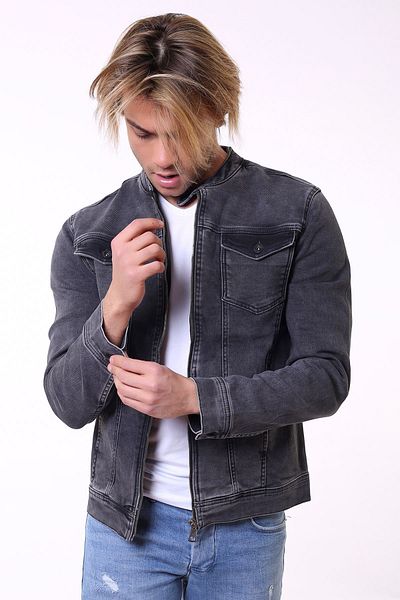 LTC Jeans Ανδρικό τζιν μπουφάν με διπλή τσέπη με φερμουάρ