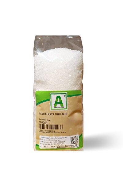 Aktarzane Doğal Çankırı Kaya Tuzu Rafine Edilmemiş Tane Kayatuzu Öğütülmemiş 1kg
