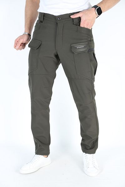 JAGER FABEL Khaki Outdoor Winter Softgel with Fleece Inside Tactical Outdoor Multipurpose Camping Trekking Pantalon