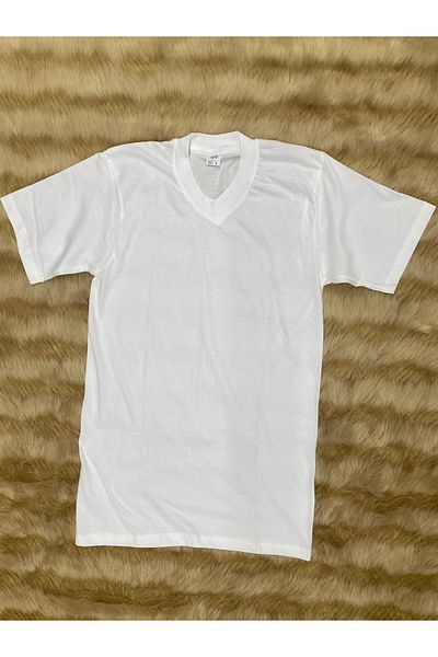 skycott Men's Half Sleeve Short Sleeve Cotton Undershirt Undershirt White T-Shirt