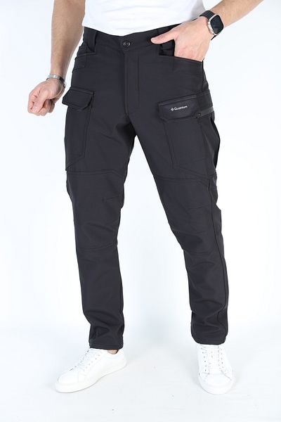 JAGER FABEL Black Outdoor Winter Softgel with Fleece Inside Tactical Outdoor Multipurpose Camping Trekking Pantalon
