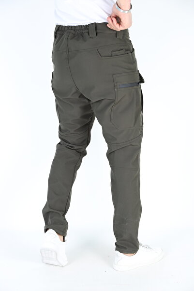 JAGER FABEL Khaki Outdoor Winter Softgel with Fleece Inside Tactical Outdoor Multipurpose Camping Trekking Pantalon